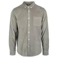 URBAN CLASSICS Corduroy Langarmhemd Olive 2XL