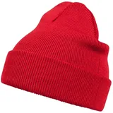 MSTRDS Beanie Basic Flap - Rot - ONE SIZE
