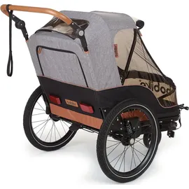Bobike 2-in-1-Kinderanhänger grau