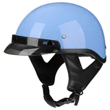 Halbschalenhelm mit ECE Zertifiziert, Jethelm Retro, Chopper Helm, Retro Motorrad Helm, Scooter-Helm, Offenem Helm, mit Atmungsaktives Futter