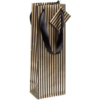 Clairefontaine 5x Geschenktasche Flaschen 12,5x9,5x38 cm Gold 212912C