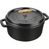 Staub La Cocotte Buster+Punch 24 cm, rund, Schwarz