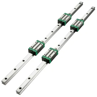 Vevor Linearführung HSR 20 Serie Linearschienen, 1700 mm Länge Linearwelle CNC Linearführung mit 4 HSR 20 UU Lagerblöcken, Linear Führungsschiene