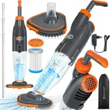 Kesser KESSER® Poolsauger mit Akku elektrisch Pool Bodensauger Handsauger Poolreiniger mit Filter & 2-Geschwindigkeits-System Handsauger Reinigungsset kabellos, Inkl. Abdeckung