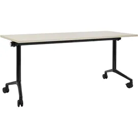 Beliani Zusammenklappbarer Schreibtisch Cavi 160 cm) 60 cm mit Rädern