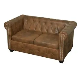 vidaXL Chesterfield-Sofas 2-Sitzer und 3-Sitzer Braun