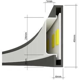 Sollux Lighting Hängelampe Pendelleuchte Wohnzimmerlampe rund LED Esszimmerleuchte Ring schwarz