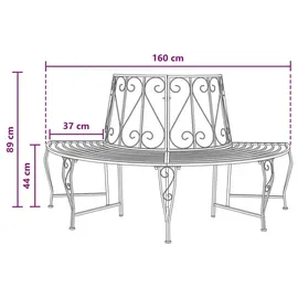 vidaXL Baumbank 160 x 80 x 89 cm Schwarz