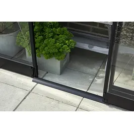 Juliana Qube Lean-to Gewächshaus Aluminium Schwarz ESG 3 mm 0,8 m2
