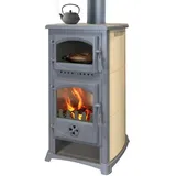 Kaminofen mit Backfach und Herdplatte Cucina creme - 9,7kW