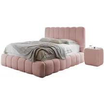 Fun Möbel Polsterbett Doppelbett Set.4 Carson 120x200cm Stoff Catch Me Rosa,
