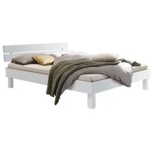 Hasena Prato 90 x 200 cm Fußhöhe 20 cm weiß deckend lackiert