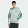 adidas Herren Kapuzensweat Essentials 3-Streifen French Terry, Größe S in Silber WOSA/CGREEN