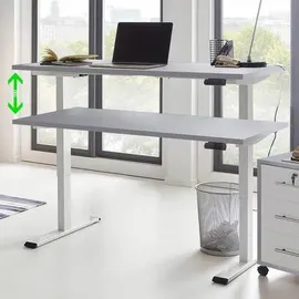 MID.YOU Schreibtisch Office Edition Grau / Weiß