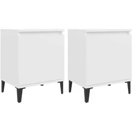 vidaXL Nachtschrank 40 x 30 x 50 cm Weiß