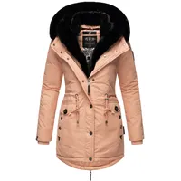 Navahoo Damen Wintermantel Winterparka Gefüttert mit 2 Kunstpelz-Kapuzen Sweety Deluxe