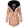 Navahoo Damen Wintermantel Winterparka Gefüttert mit 2 Kunstpelz-Kapuzen Sweety Deluxe