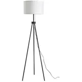 Homcom Stehlampe E27 Stahl Polyester 37 x 37 x 152cm Schwarz Weiß