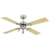 Westinghouse Pearl 105 cm Deckenventilator ahorn hell/weiß mit Licht