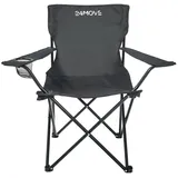 Campingstuhl Faltstuhl, schwarz, Getränkehalter Tragetasche Outdoor, faltbar max. 100kg