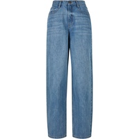URBAN CLASSICS Bequeme Jeans Urban Classics Damen Ladies High Waist 90 ́S Wide Leg Denim Pants (1-tlg) blau 34