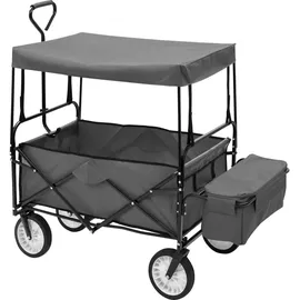 vidaXL Bollerwagen klappbar grau