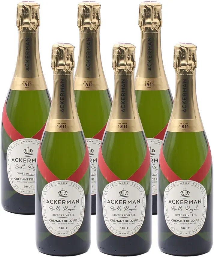 6er-Sparpaket Ackerman Crémant de Loire Bulle Royale Cuvée Privilège Brut AOP