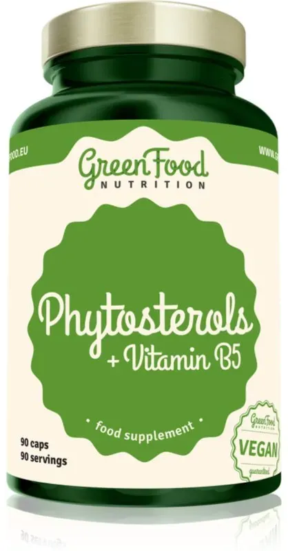 GreenFood Nutrition Phytosterols + Vitamin B5 Kapseln zur Aufrechterhaltung eines normalen Cholesterinspiegels 90 KAP
