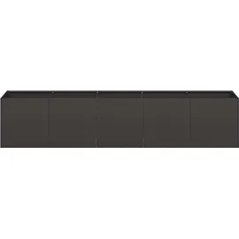 vidaXL Pflanzkübel 200 x 40 x 40 cm Schwarz