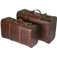 HMF Schatztruhe aus Holz, Vintage Koffer, 2er Set, Versch.