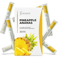 Wunder Zahnstocher mit Geschmack Ananas - 30x Zahnstocher einzeln Verpackt frischer Atem mit Aromatisierte Zahnstocher - Lifestyle