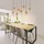 GLOBO Esstischlampe 8-flg. 98,0 cm Holz schwarz