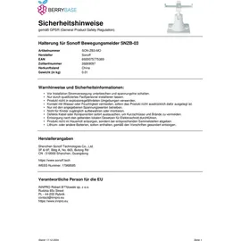 Sonoff Selbstklebender Zigbee-Bewegungssensor-Halter