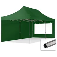 TOOLPORT 3x6m - mit 2 Seitenteilen (Panoramafenster) Premium Dach