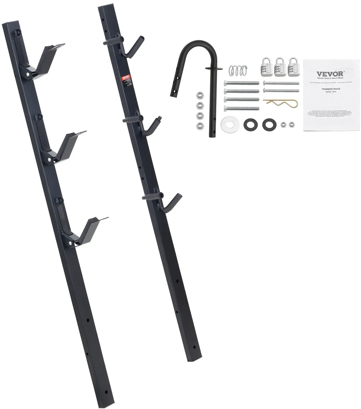 VEVOR Rasentrimmer-Halterung Unkrautfresser Gestell Vertikal Max. Ladekapazität 30 kg (3 Steckplätze) / 10 kg (1 Steckplatz) Rasentrimmer Trimmerständer für Ihre Garten-, Landschaftsbaubedürfnisse