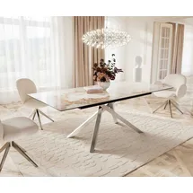 DeLife Edge 180-220 x 71 x 100 cm weiß-beige