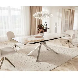 DeLife Edge 180-220 x 71 x 100 cm weiß-beige