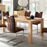 Esszimmertisch aus Eiche Bianco verlängerbar