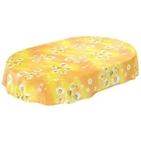 ANRO Wachstuchtischdecke Wachstuch Wachstischdecke Tischdecke Kamille Gelb Blumen Sonne