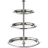 Edzard Etagere Faden, versilbert und anlaufgeschützt, 30 cm Höhe, 3-stöckig