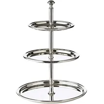 Edzard Etagere Faden, versilbert und anlaufgeschützt, 30 cm Höhe, 3-stöckig