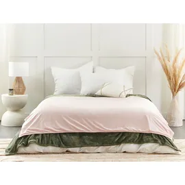 Beliani Rhea Bezug 120 x 180 cm Pastellrosa