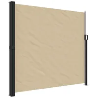 vidaXL Seitenmarkise Ausziehbar Beige 180x500 cm