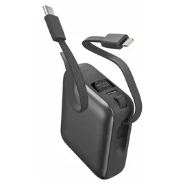 Akashi 10000mAh 22.5W USB-C/Lightning/USB-C, Dunkelgrau - Dunkelgrau