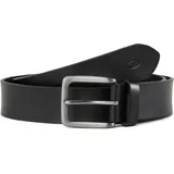 Tom Tailor Herrengürtel Leder 3,5 cm schwarz 120