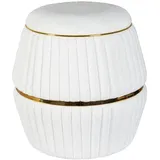 Kayoom Hocker, Britteny 210 Weiß, / Gold,