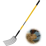 Vevor Mistgabel 1450 mm, 5-Zinken-Heugabel mit Fiberglasstiel
