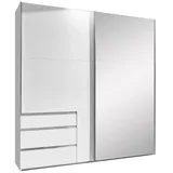 WIMEX Schwebetürenschrank »Level by fresh to go«, jeweils mit einer Spiegeltür weiß - 250x216x65 cm