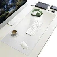 Floordirekt Schreibtischunterlage, Desk Mat für Kinder und Erwachsene, Schreibunterlage mit Kunst Leder und rutschfester Unterlage für Büro und Schule (Transparent 40 x 90 cm)