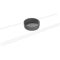 Waschtischschale „Nueva“ ⌀ 38 × 14,2 cm in cool grey 30, mit Perl-Effekt